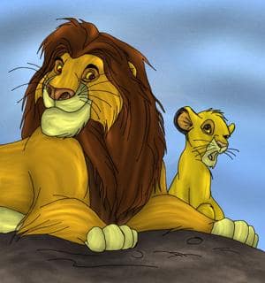 Simba und Mufasa
