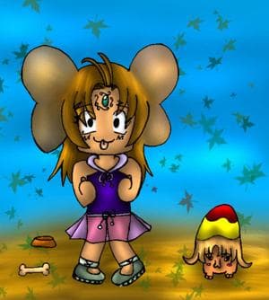 Masuki und ihr Haustier Riko