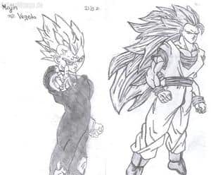 Majin Vegeta SSJ und Son-Goku SSJ 3