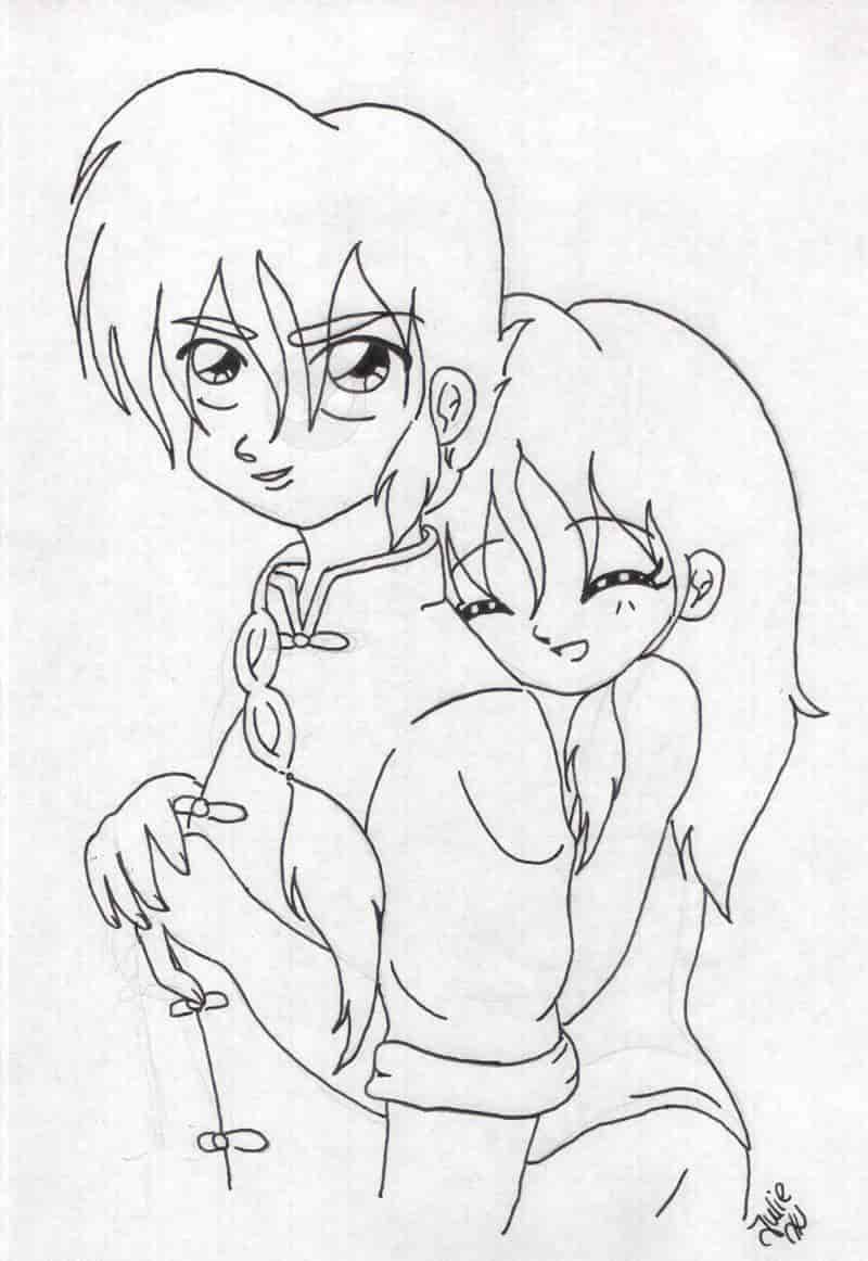 li´l Hug between Ranma and Julie