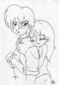 li´l Hug between Ranma and Julie