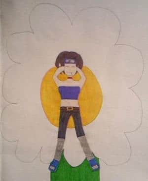 Kunoichi on a flower