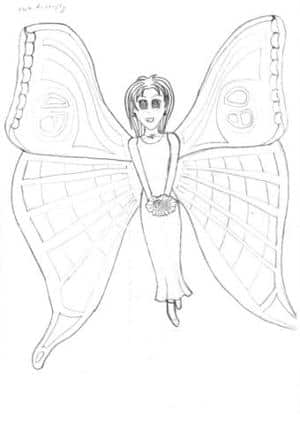 Cute Butterfly - Outline