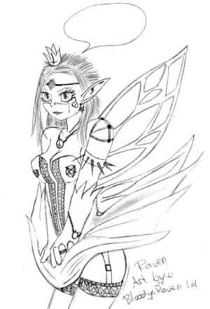 Raven die Dämonen Elfe der dunklen Liebe