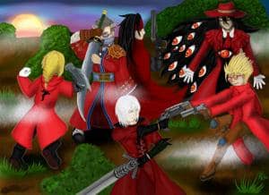 Red Coat Anime Heroes
