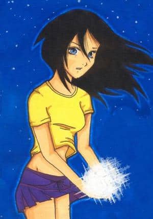 Mädchen mit Lichtkugel