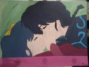 Ranma und Akane Acryl auf Leinwand