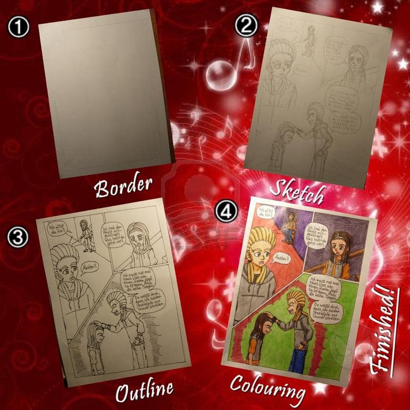 Die Entstehung einer Mangaseite ^^