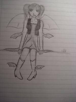 Vampirin Schwarz-Weiß