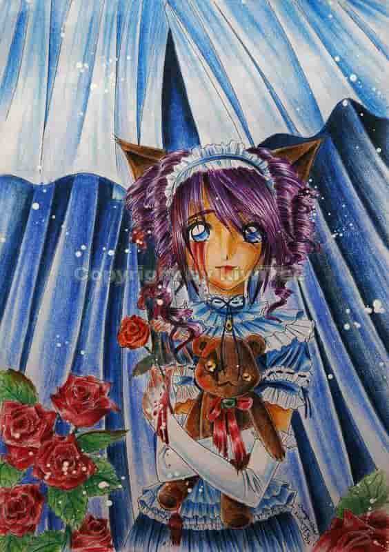 Sweet but Sad Gothic Catgirl