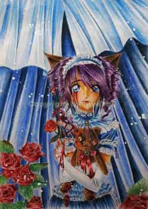 Sweet but Sad Gothic Catgirl