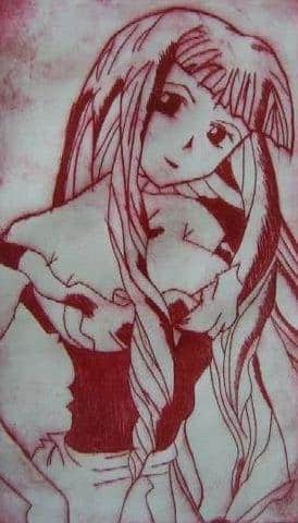 Radierung von Sexy Girl (rot)