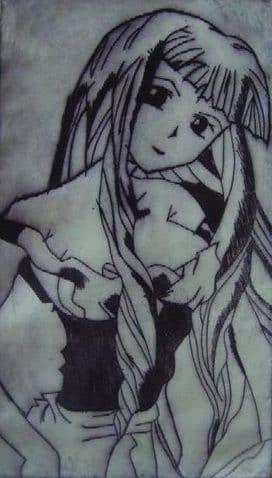 Radierung von Sexy Girl (lila)