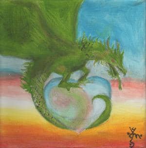 A Dragon for Foxy (Valentinstagbild)