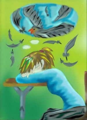 Sleeping in the school