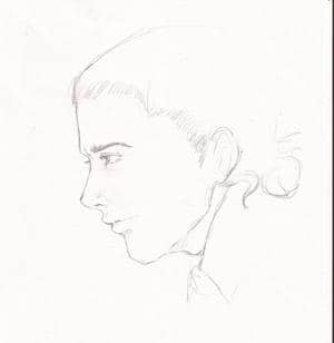 Fünf Minuten Skizze male