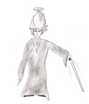 Goku mit Lichtschwert