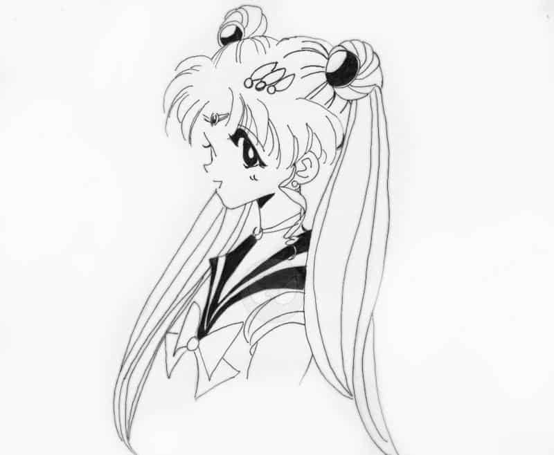 Sailor Moon comic style.