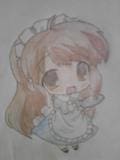 Chibi Kellnerin in Farbe