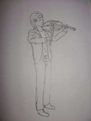 Geigenspieler (unausgemalt)