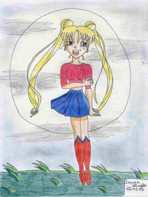 Mädchen im Mondschein