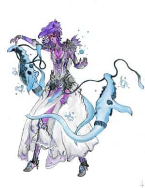 Kámi mit Wassergeistern