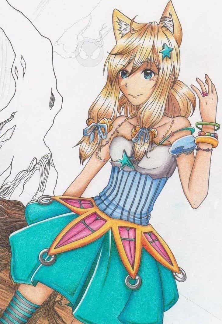 Catgirl-Zwischenschritt