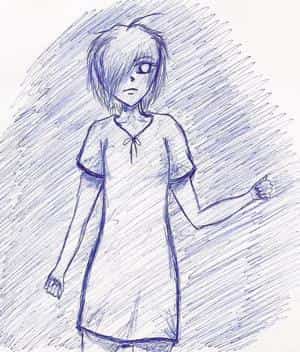 Mädchen im Nachthemd