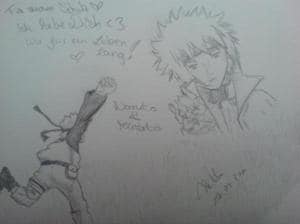 Naru runs ... to Minato ... )'=