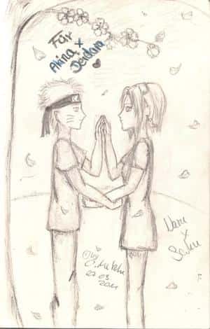 Für AkinaxDeidara ~ NaruSaku unterm Kirschblütenbaum xD x3