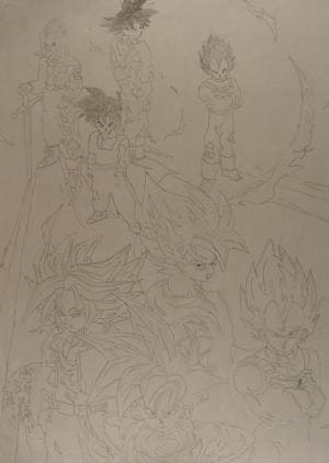 goku,vegeta,trunks,gohan