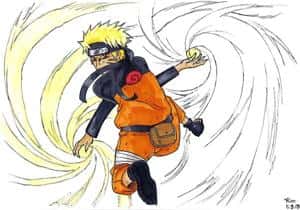 Zwillings-Rasengan vor der Vollendung