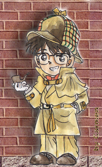 Conan im Sherlock Kostüm