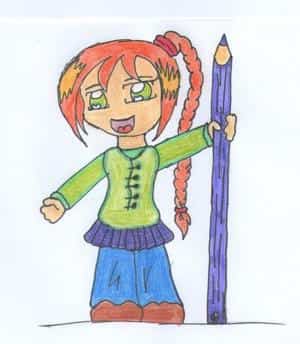 Chibi mit Stift