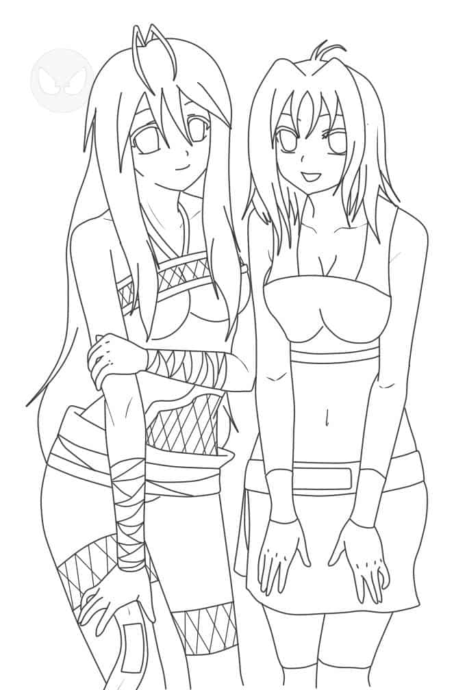 Mitsuki und Hane (Line Art)