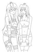 Mitsuki und Hane (Line Art)
