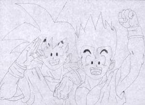 Goku und Gohan
