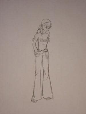 teeny pan bleistiftskizze