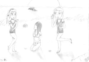 Sakura,Ino und HINATA am Strand^^