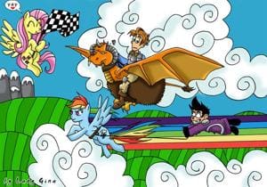 Shakes and Fidget meets My little Pony