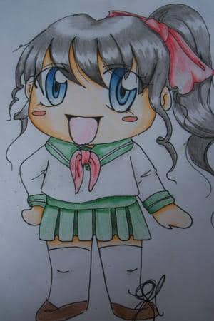 Chibi in Schuluniform