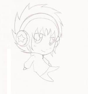 Kaede-Chibi (Skizze)