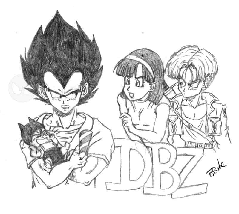 Vegeta , Bulma & Trunks