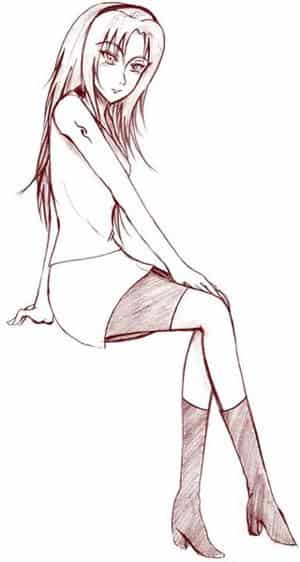 Ein mädchen was sitzt