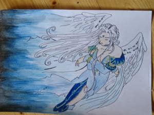 Urd als Engel in bunt