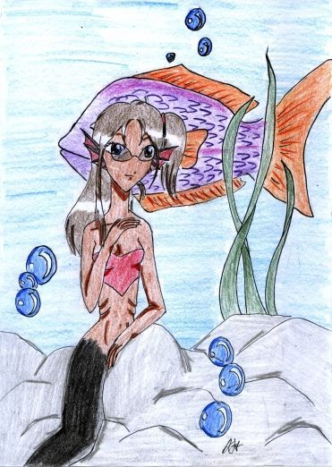 Sayo-Chan ma als Nixe (endlich mit Brille) XD