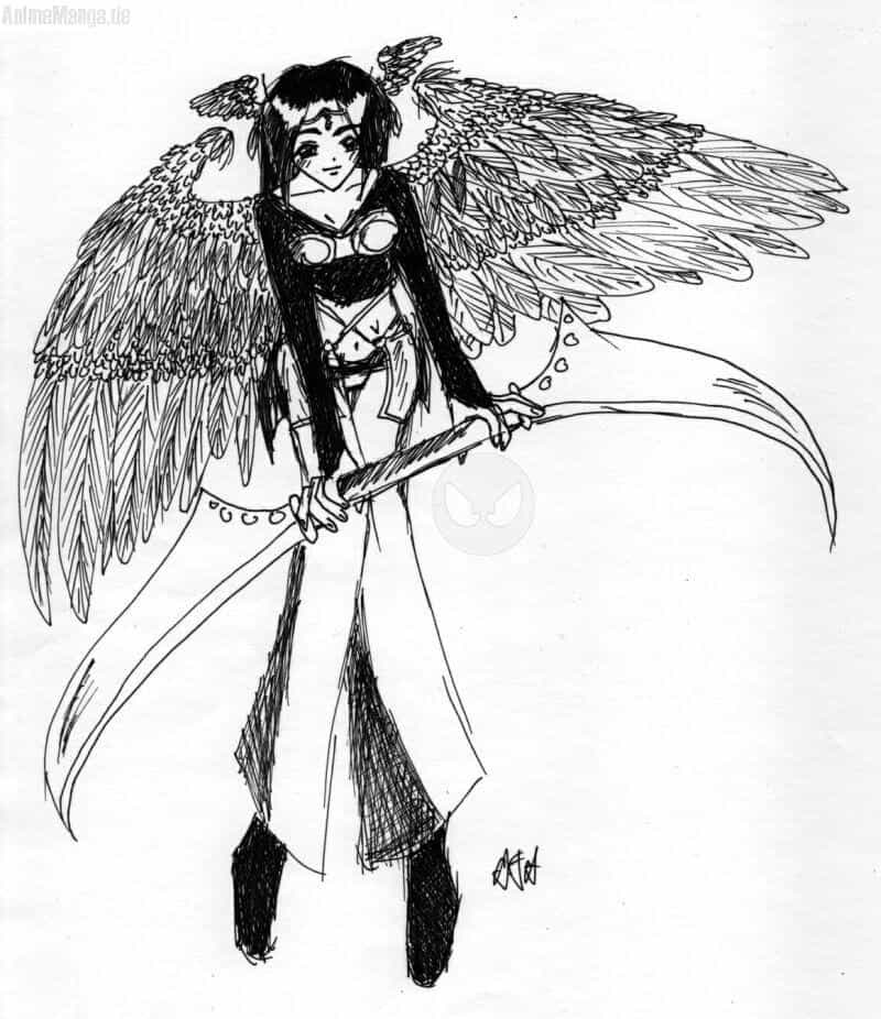 Engel mit Waffe...............vielleicht`?