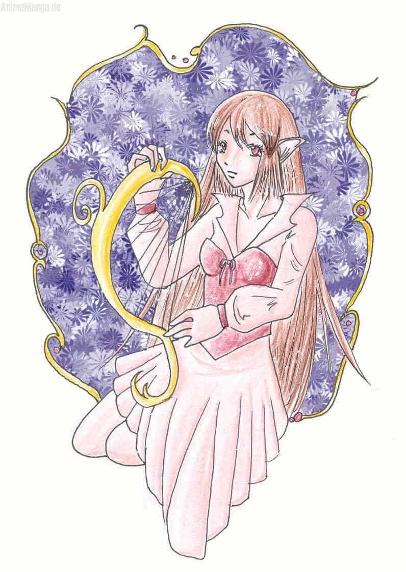 Harfe spielende Elfe