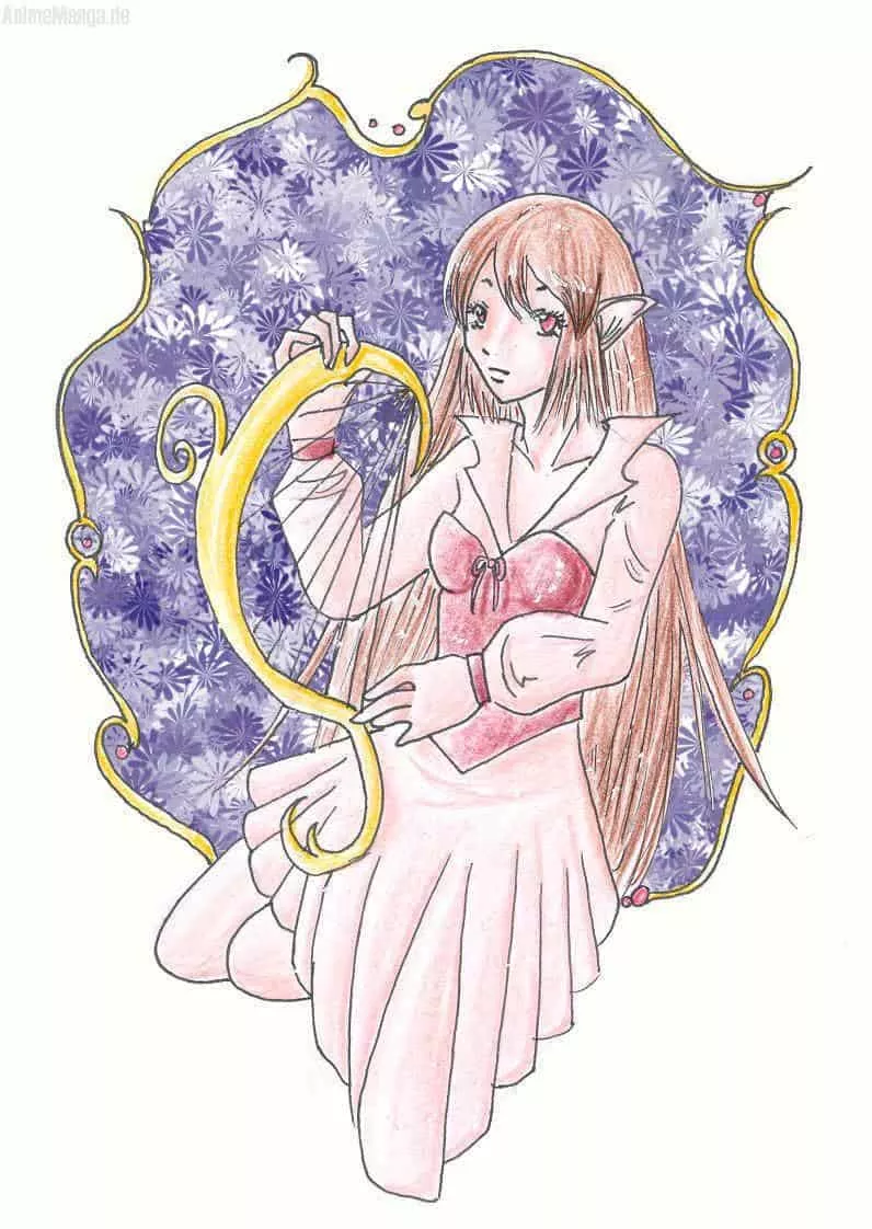 Harfe spielende Elfe