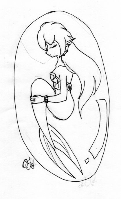 Nixe in einem Blubbabläschen